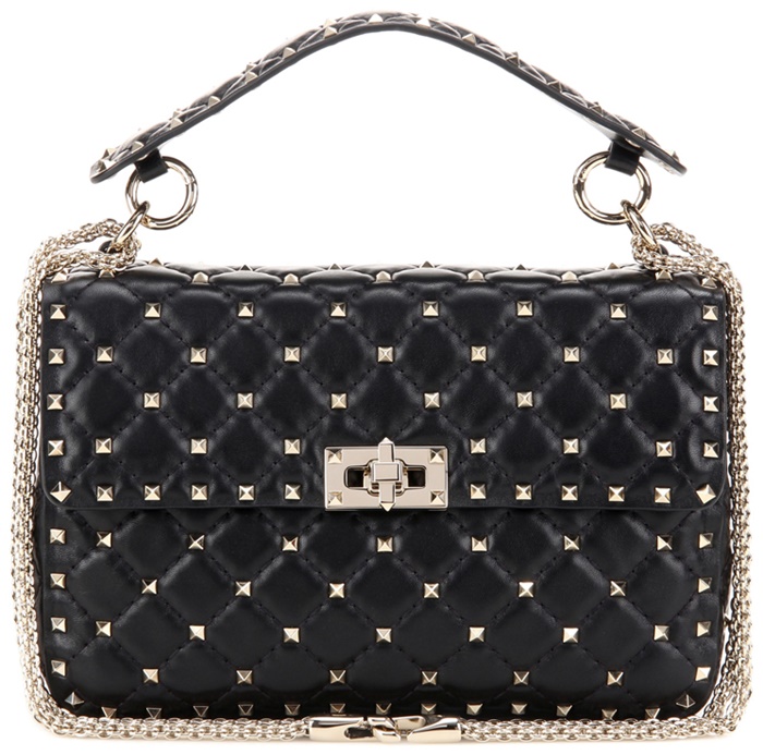 Valentino-Medium-Rockstud-Spike-Quilted-Bag-black