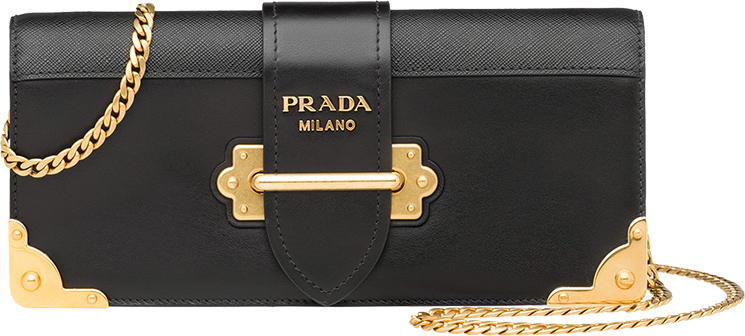 Prada-Cahier-Long-Clutch-with-Chain