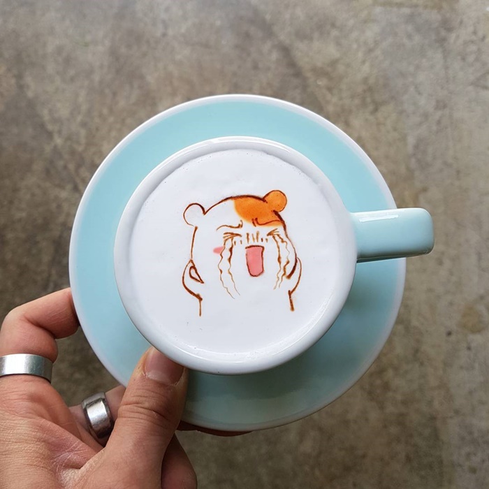 Latte-Arts-hamtaro