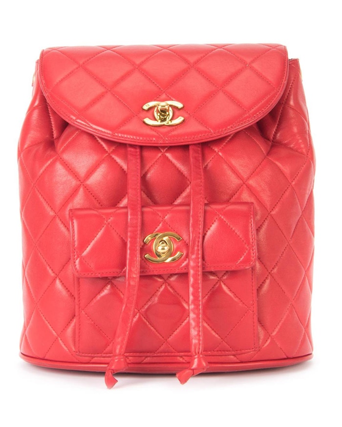 ChanelRedBackpack