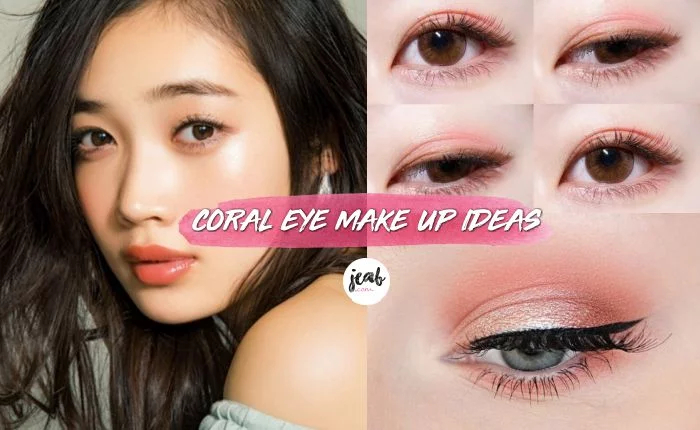 coral eye makeup