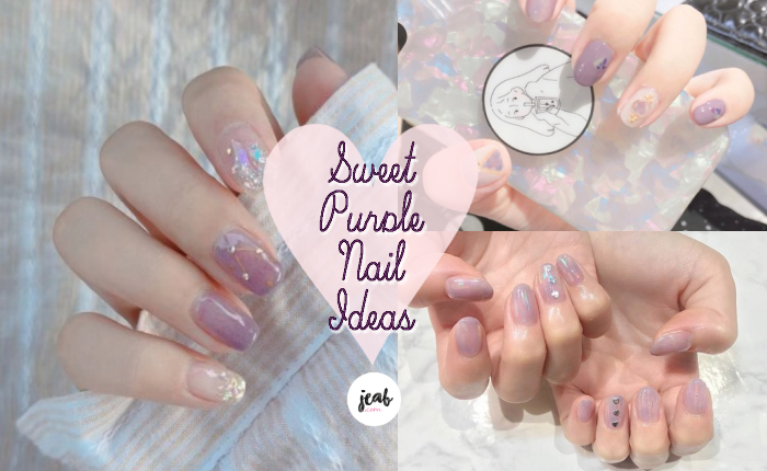 sweet purple nail idea