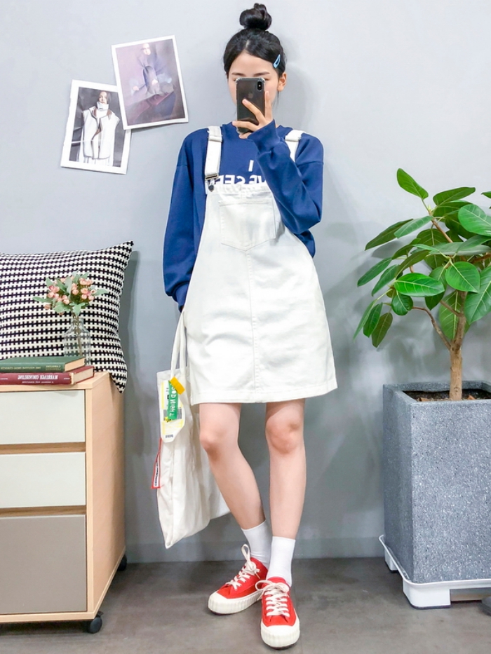 Korean Daily Fashion%0ACasual Selfie Look💙08