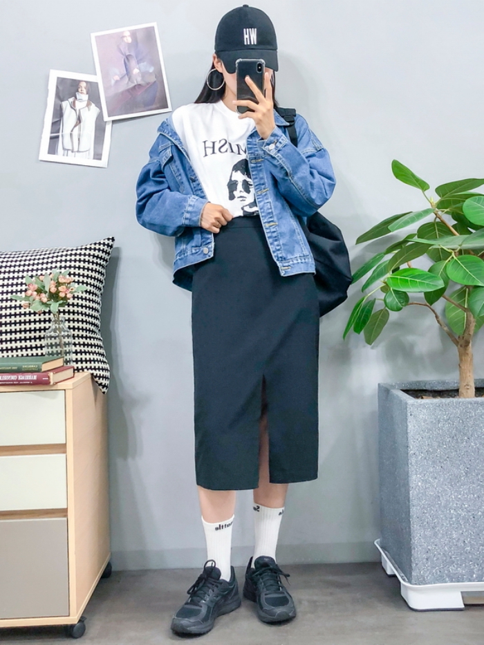 Korean Daily Fashion%0ACasual Selfie Look💙10