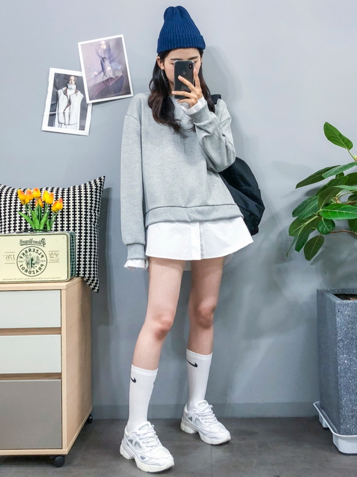 Korean Daily Fashion%0ACasual Selfie Look💙17