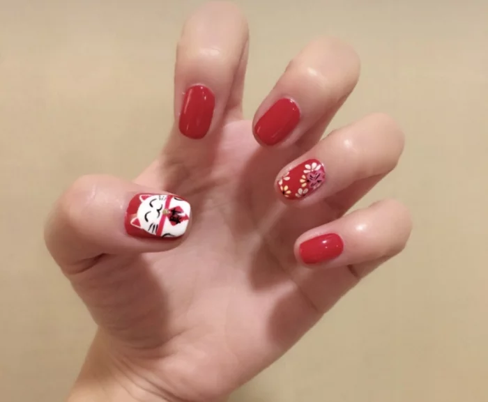 red lucky nail03