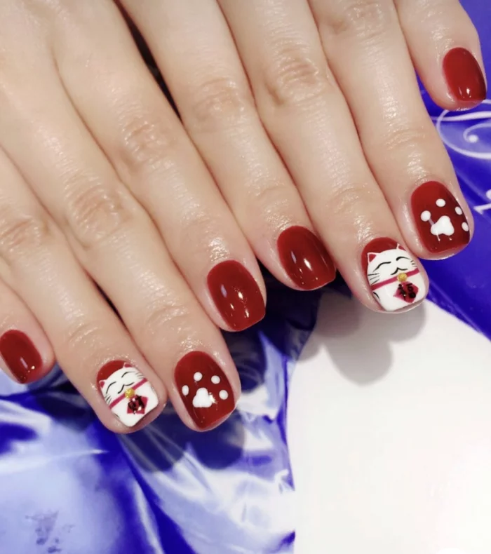 red lucky nail12